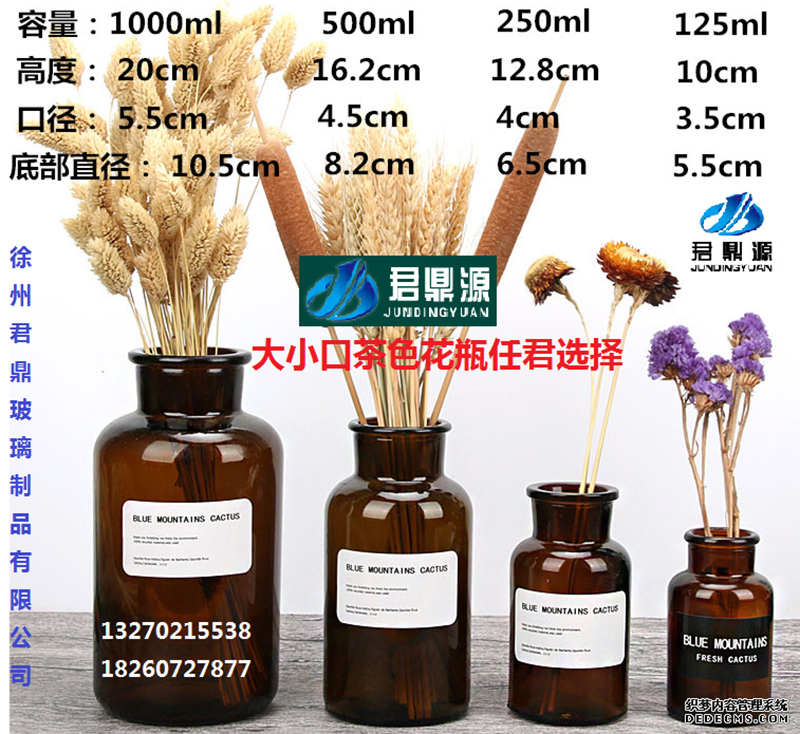 玻璃插花瓶JD18-001-玻璃瓶生產廠家